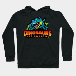 T-Rex Dinosaurs Are Awesome Orange Hoodie
